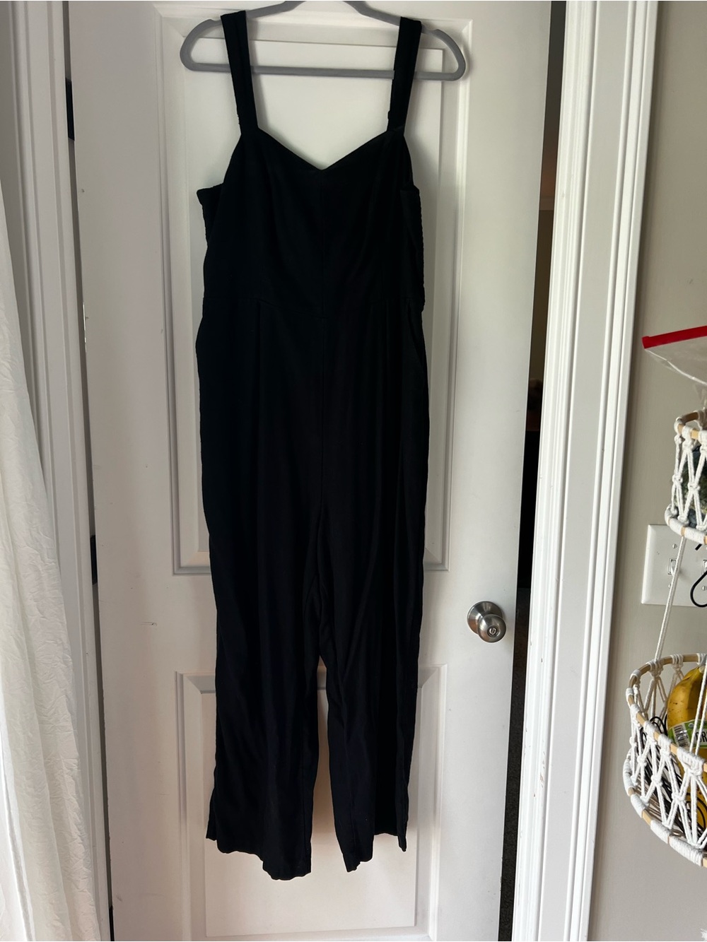 Old Navy Black Wide-Leg Jumpsuit with Tank Straps